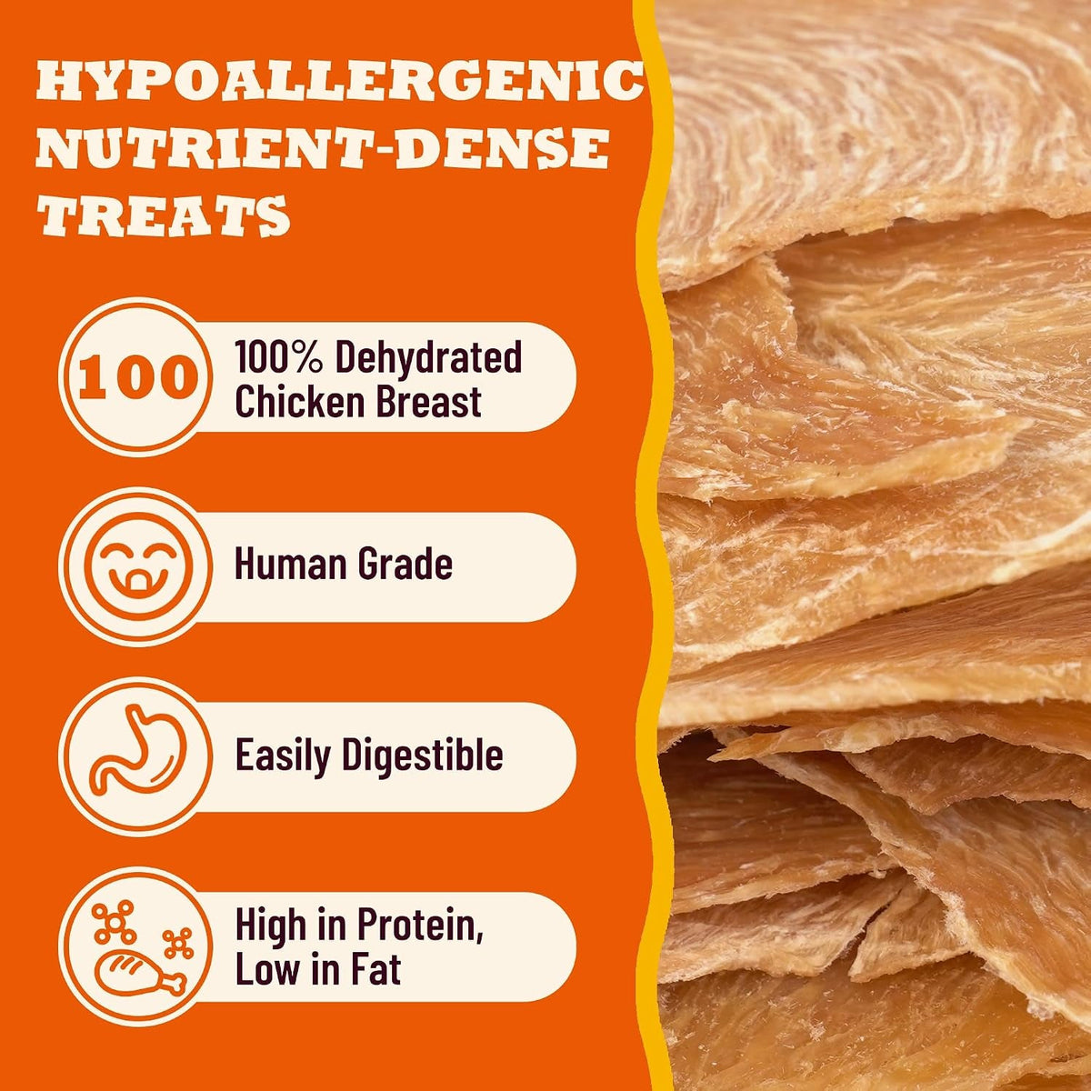 1.1 Pound Dehydrated Chicken Jerky Dog Treats, Single Ingredient - Petguard