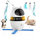 Automatic 3 in 1 Interactive Cat Toy with Laser and Feather for Indoor - Petguard