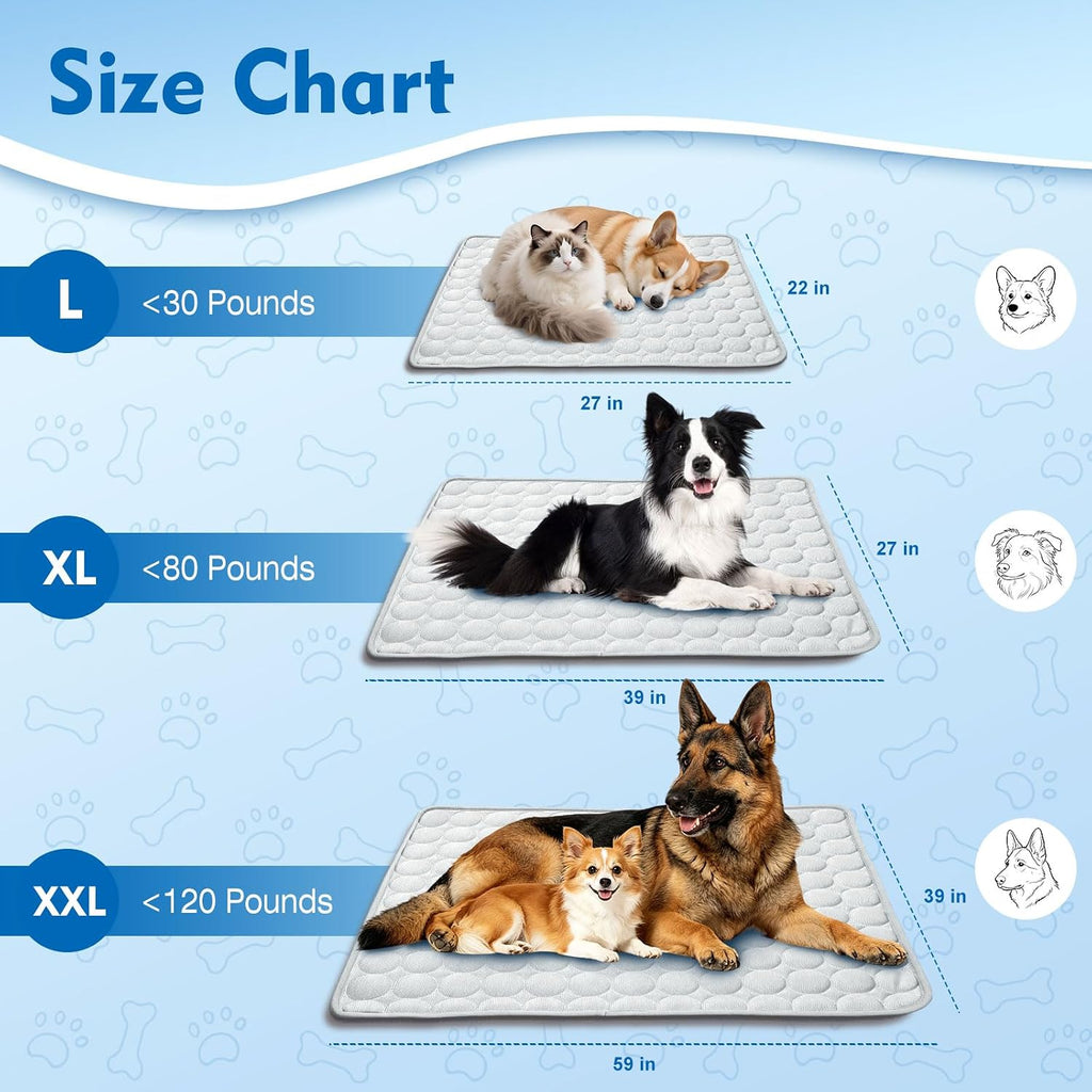 Dog Cooling Mat,Upgraded Arc-Chill Non-Slip Washable Cool Pad - Petguard
