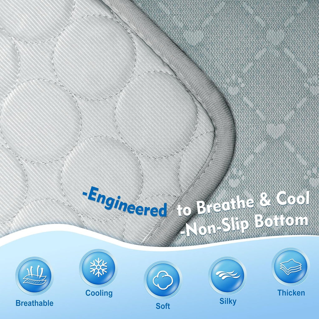Dog Cooling Mat,Upgraded Arc-Chill Non-Slip Washable Cool Pad - Petguard