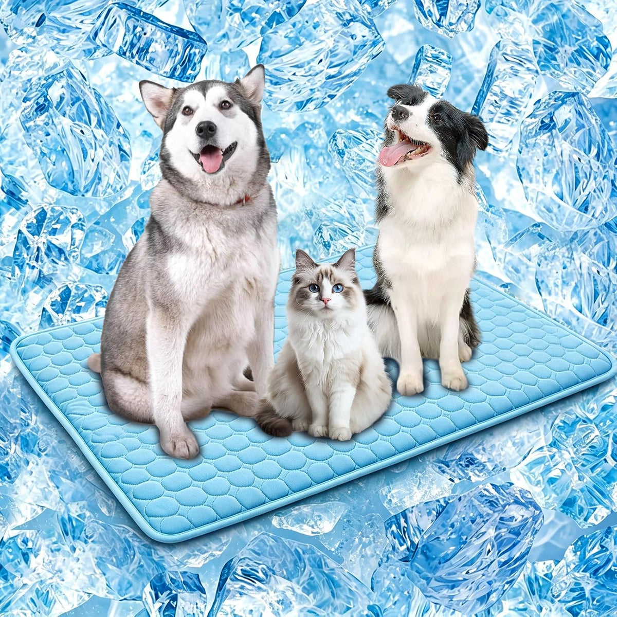 Dog Cooling Mat,Upgraded Arc-Chill Non-Slip Washable Cool Pad - Petguard