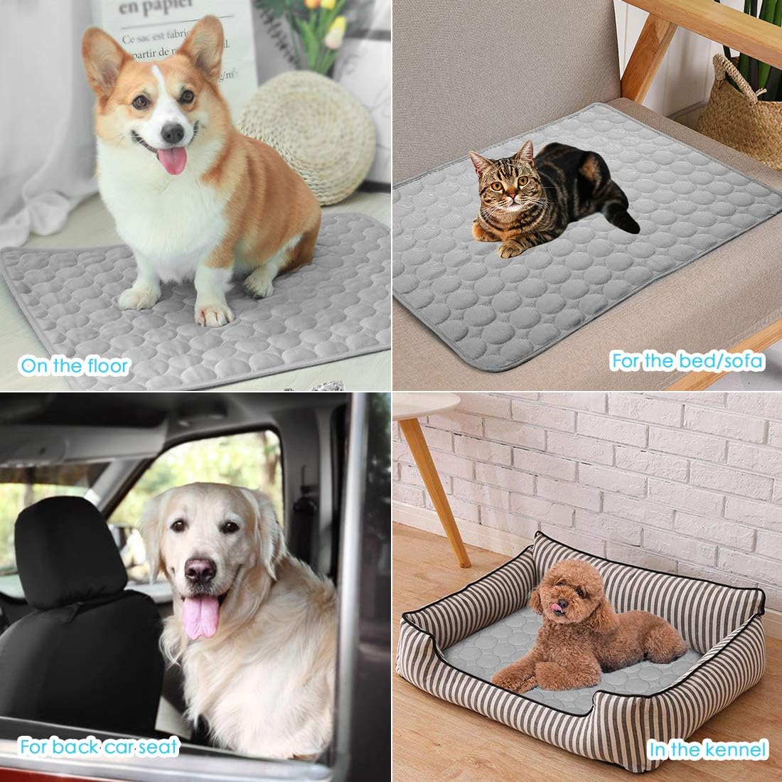 Dog Cooling Mat,Upgraded Arc-Chill Non-Slip Washable Cool Pad - Petguard