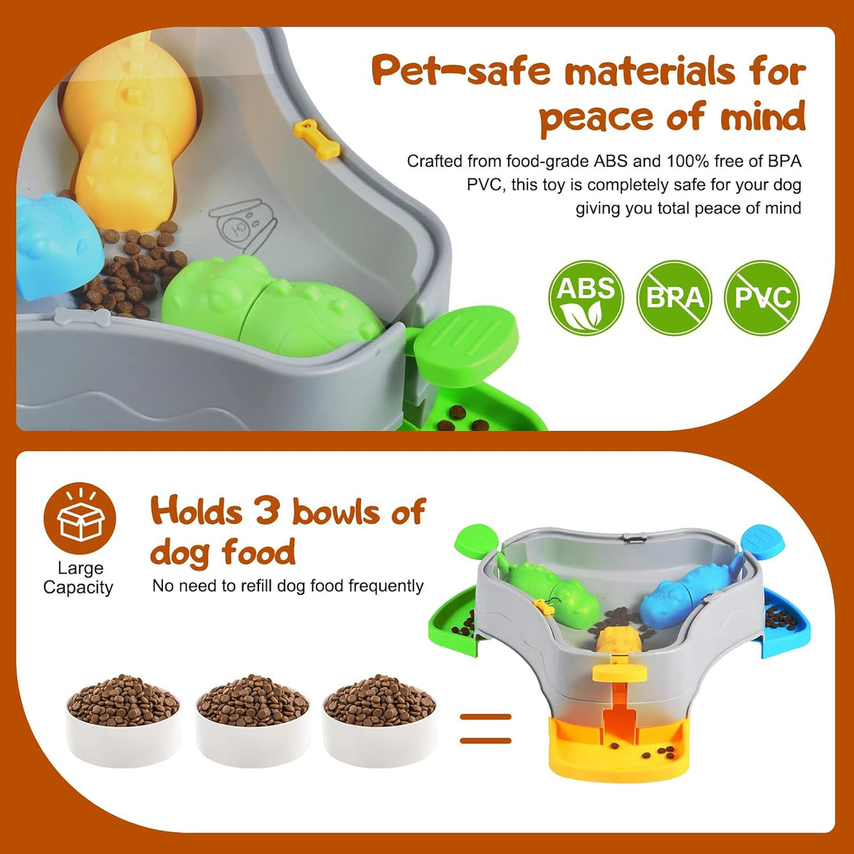 Dog Puzzle Slow Feeder,Iq Training & Anti-Choking Enrichment Toy Dog Love - Petguard