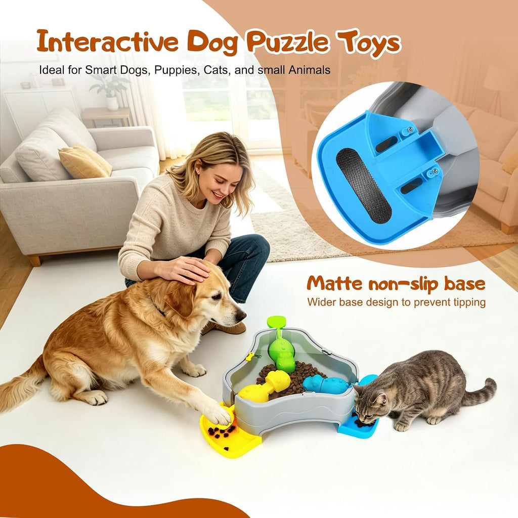 Dog Puzzle Slow Feeder,Iq Training & Anti-Choking Enrichment Toy Dog Love - Petguard