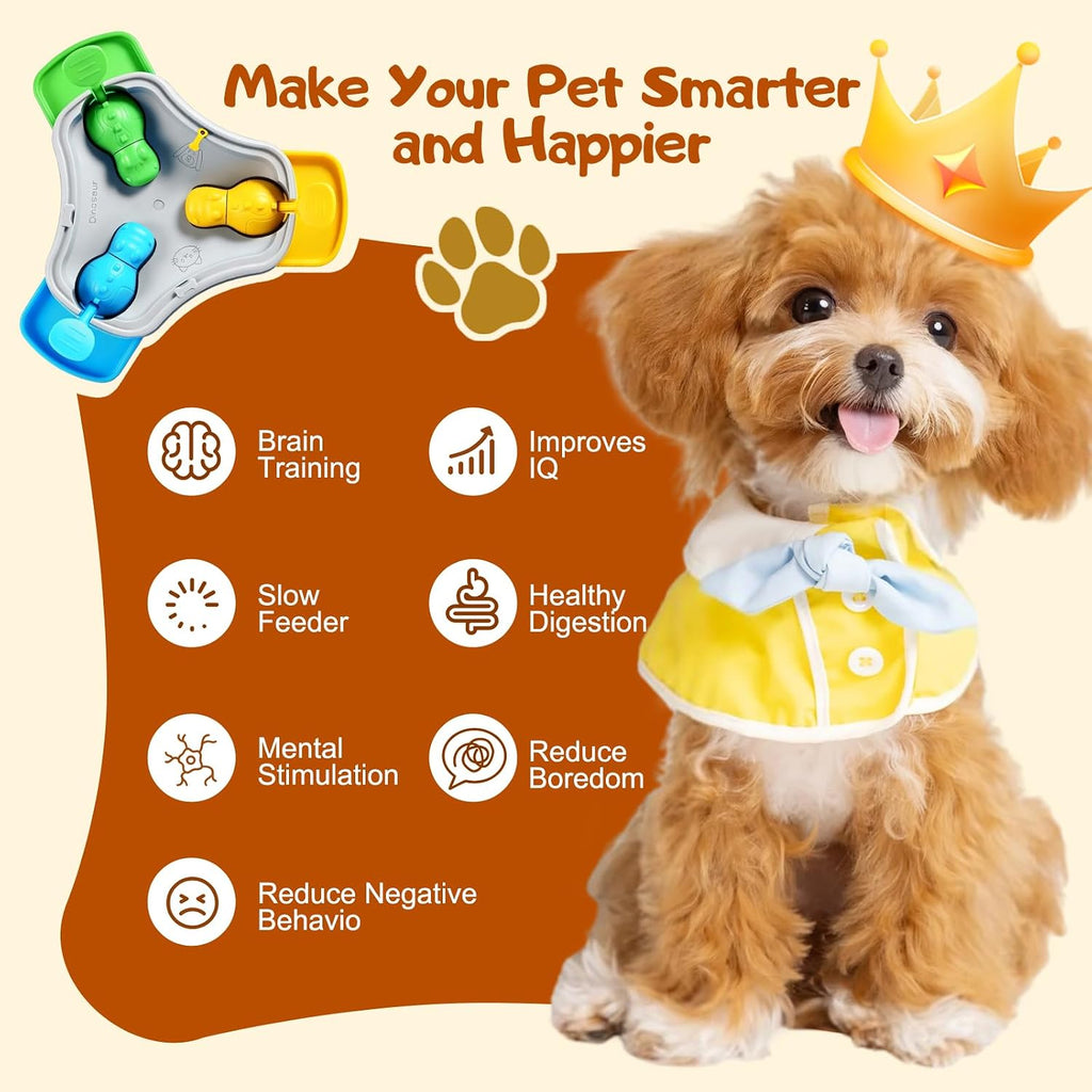 Dog Puzzle Slow Feeder,Iq Training & Anti-Choking Enrichment Toy Dog Love - Petguard