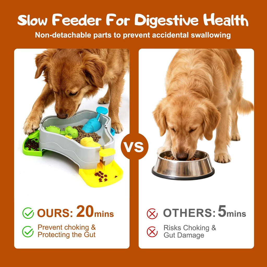 Dog Puzzle Slow Feeder,Iq Training & Anti-Choking Enrichment Toy Dog Love - Petguard