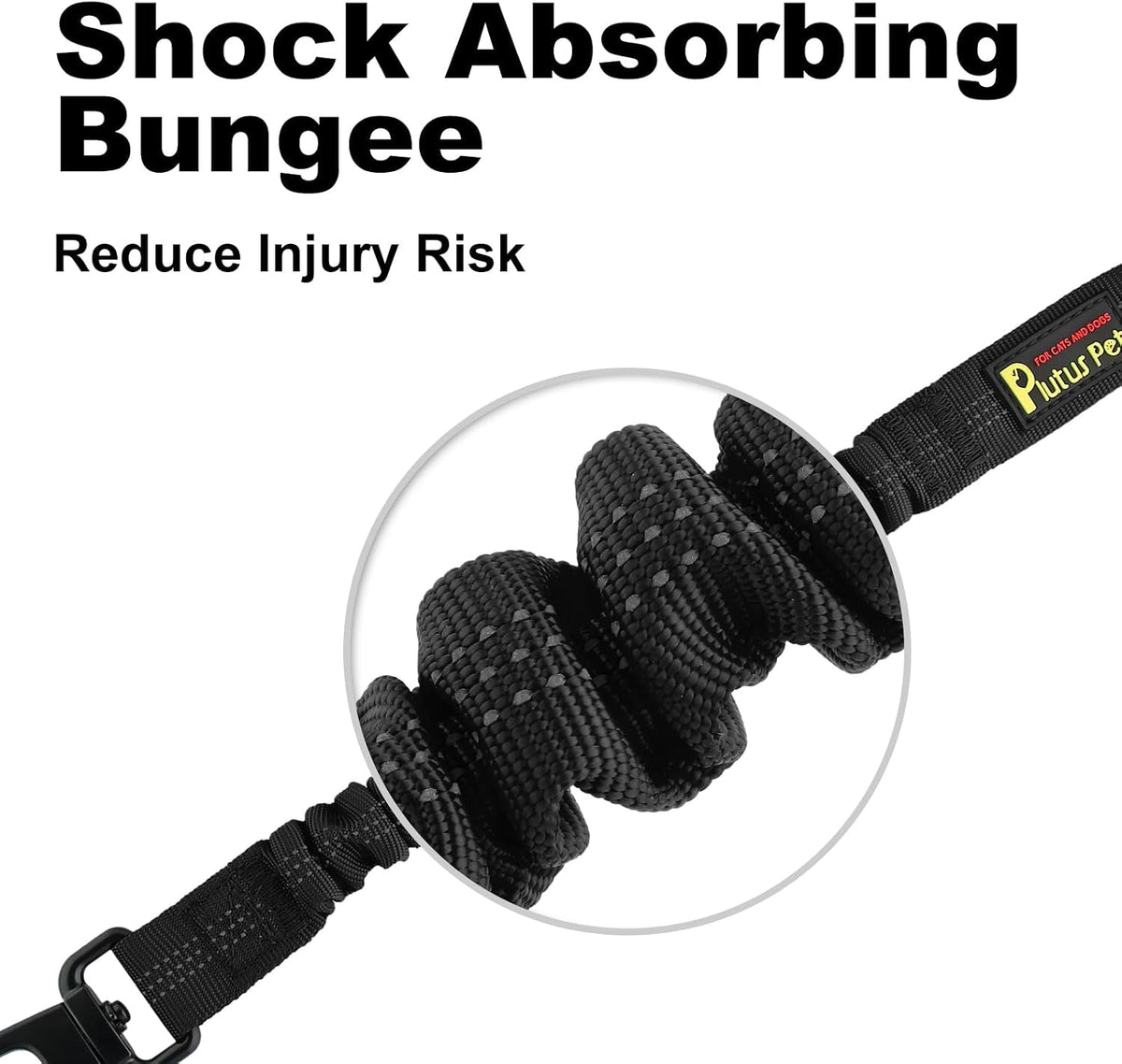Dog Seat Belt for Car, Adjustable Harness with Elastic Bungee - Petguard