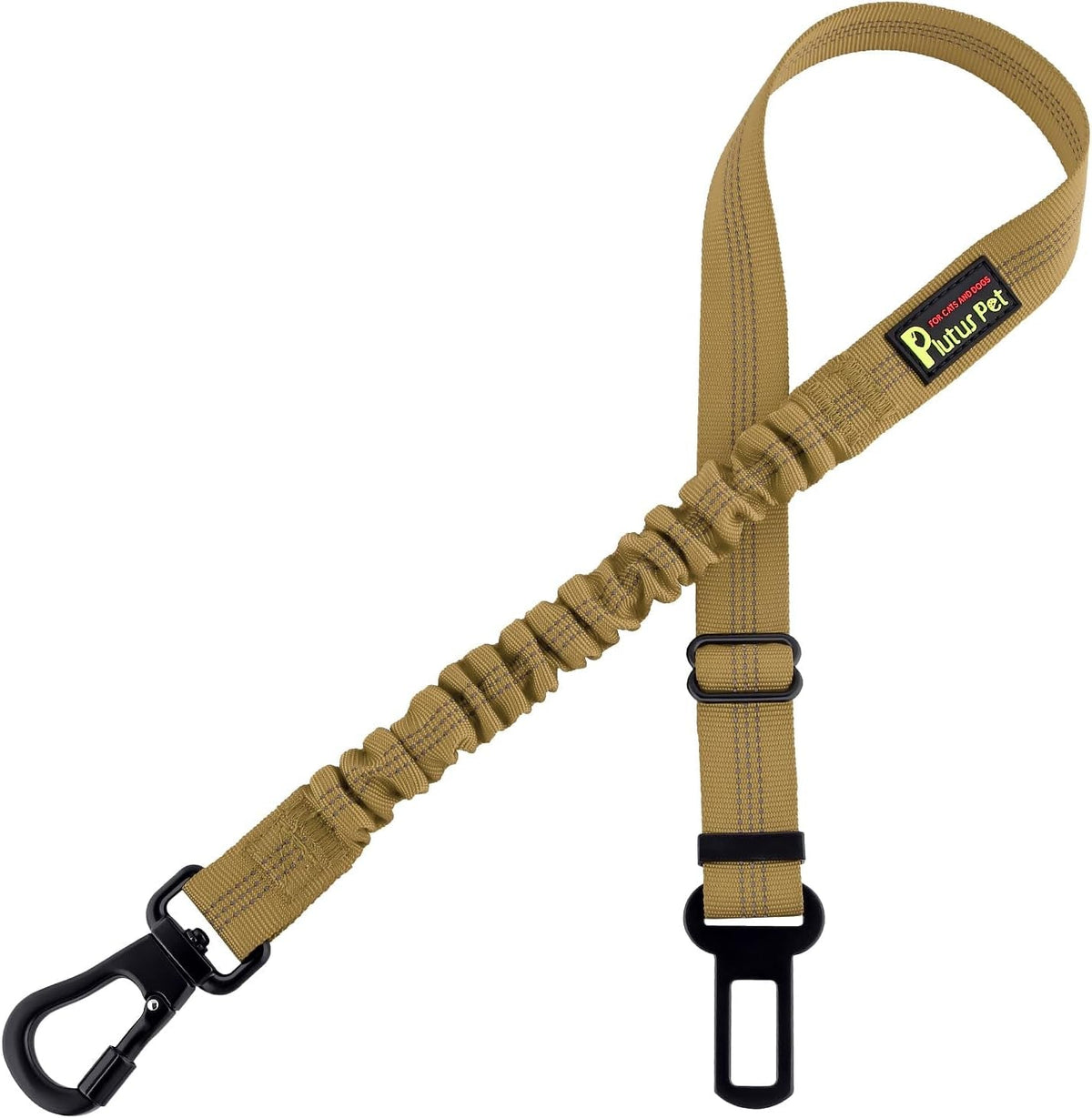 Dog Seat Belt for Car, Adjustable Harness with Elastic Bungee - Petguard