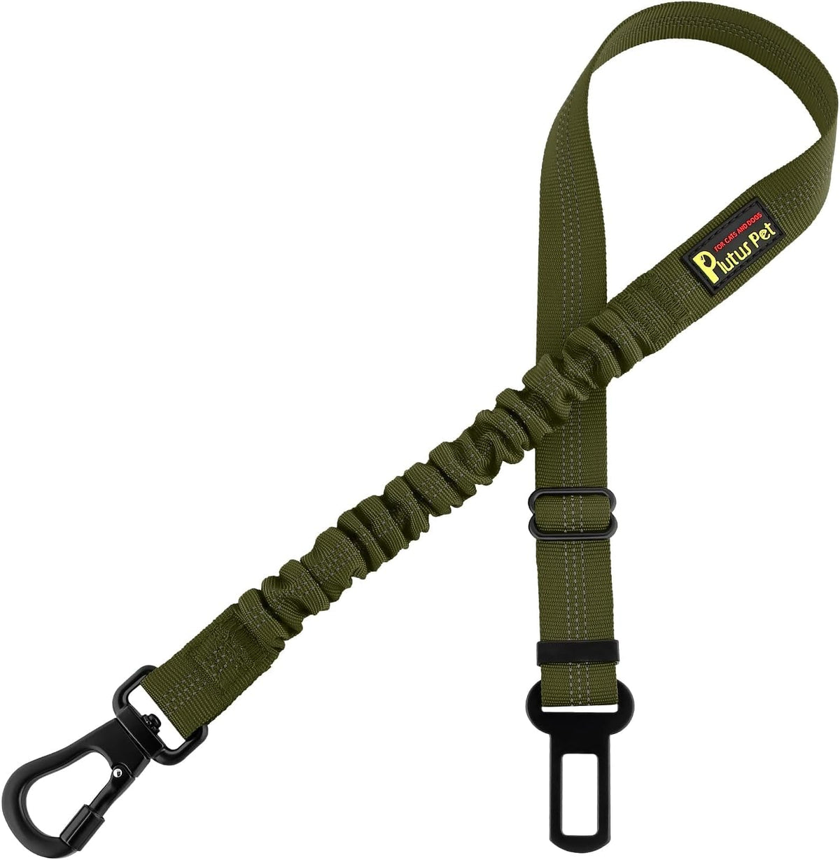 Dog Seat Belt for Car, Adjustable Harness with Elastic Bungee - Petguard